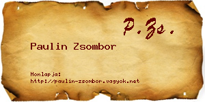 Paulin Zsombor névjegykártya