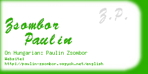 zsombor paulin business card